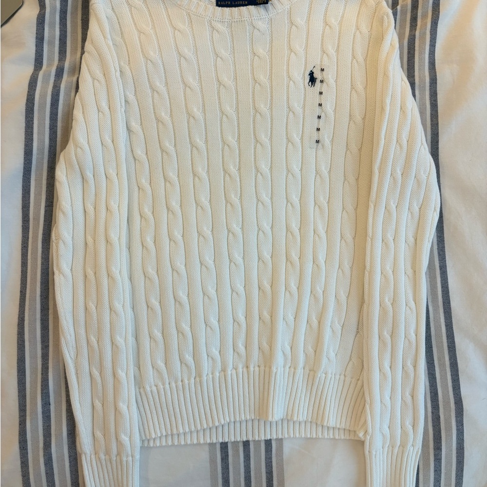 Ralph Lauren Cream Cable Knit Sweater